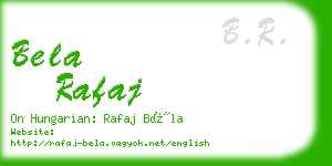 bela rafaj business card